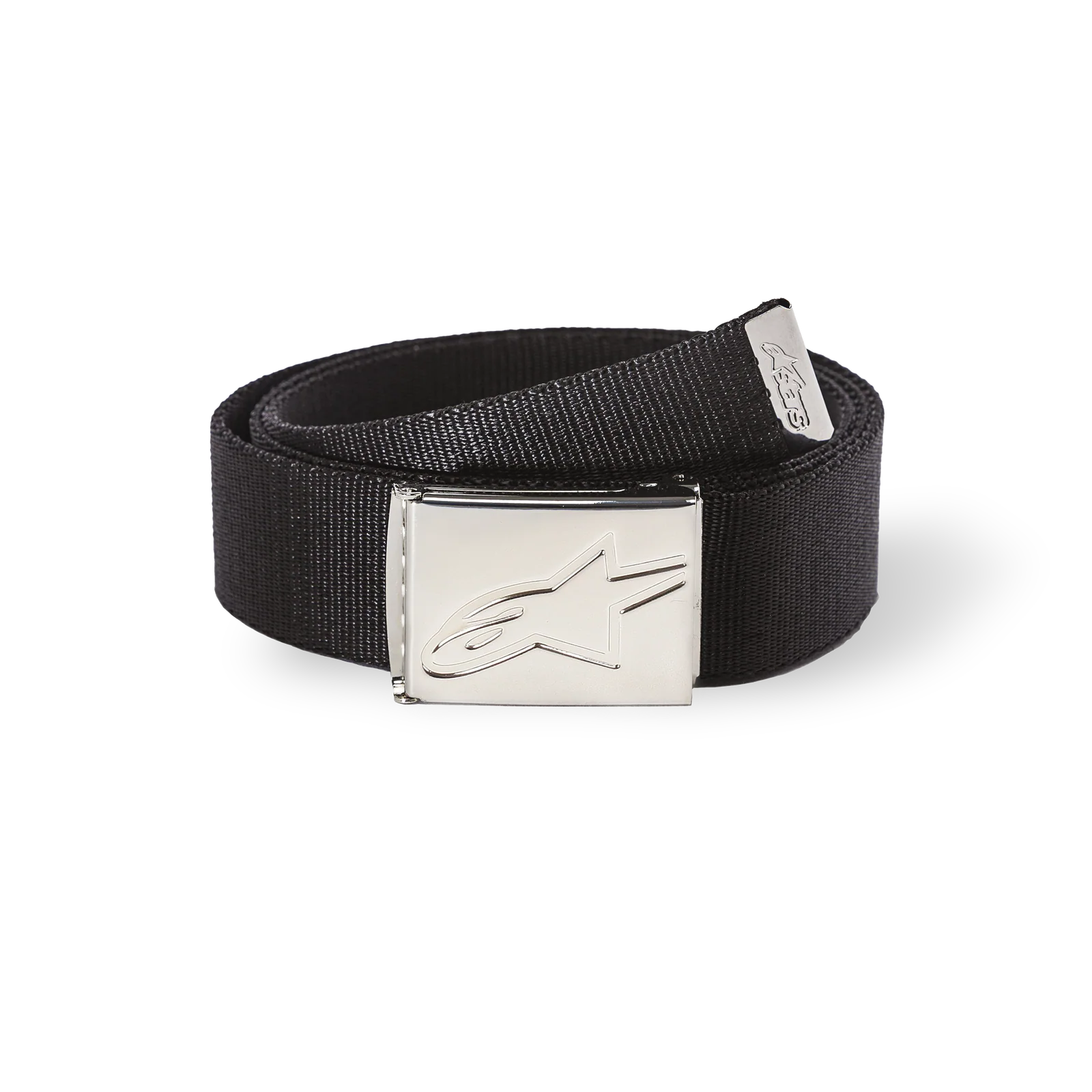 Cinturón Alpinestars Ageless Web – Negro Cromo [Tela + Hebilla Metálica]