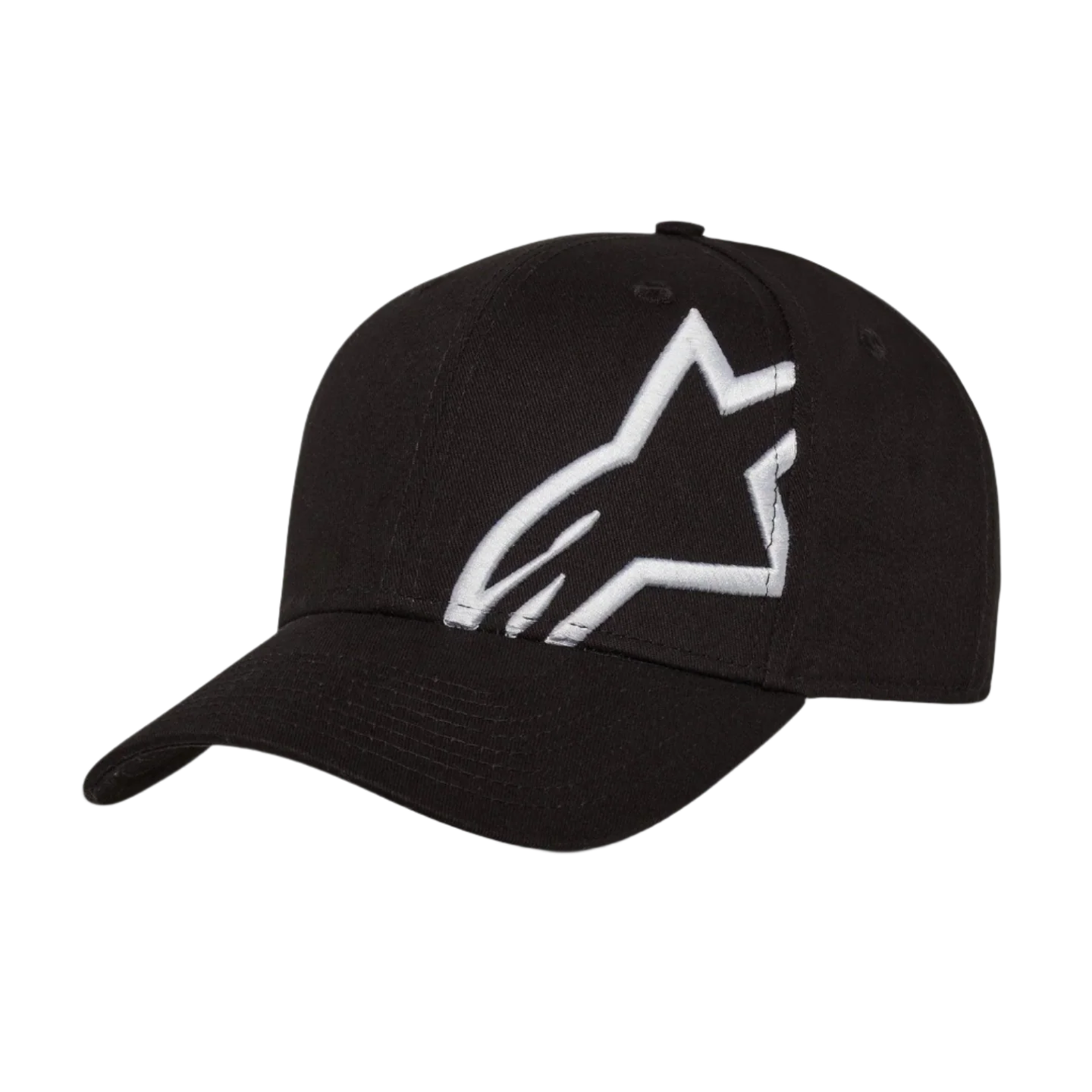 Gorra Alpinestars Corp Snap 2 – Negra con Logo Blanco