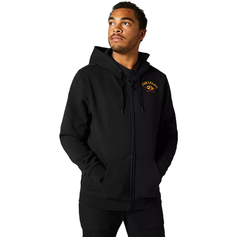 Buzo Hoodie Fox At Bay Zip – Negro