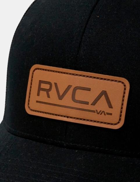 Gorra RVCA Ticket Trucker – Negra con Parche Café