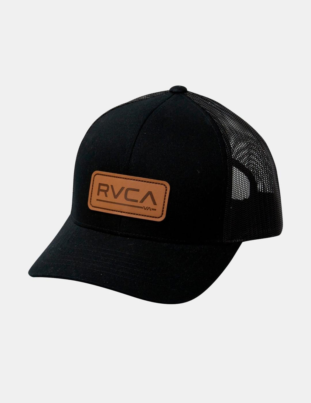 Gorra RVCA Ticket Trucker – Negra con Parche Café