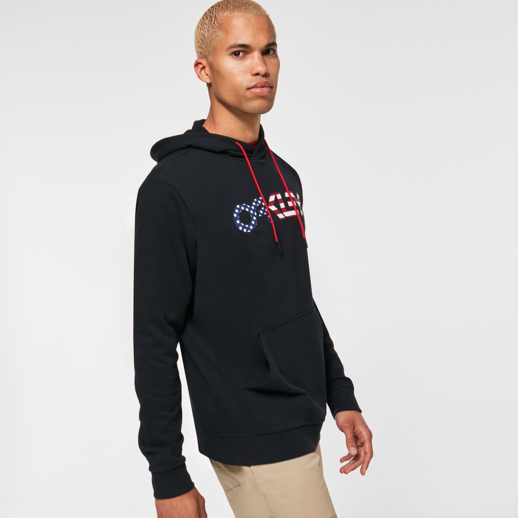 Buzo Hoodie Oakley USA Flag Logo – Pullover Negro