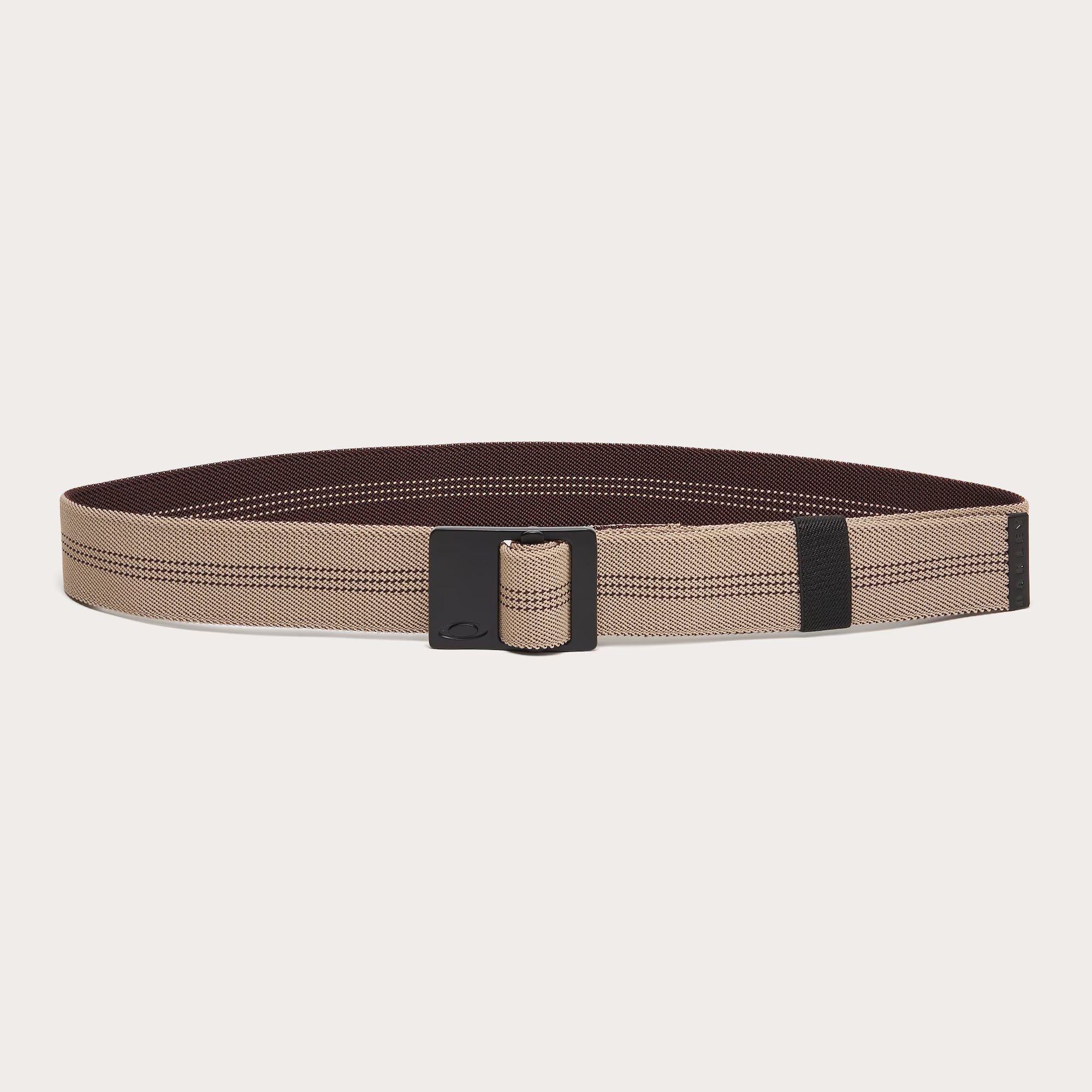 Correa Oakley Contender Stretch Belt – Hombre | Reversible, Elástico, Beige/Marrón